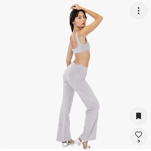 Los Angeles apparel Terry loop flair pants gently used, lavender.